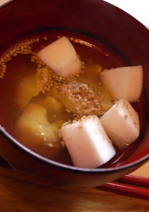 はんぺんと栗のお味噌汁-レシピのメイン写真