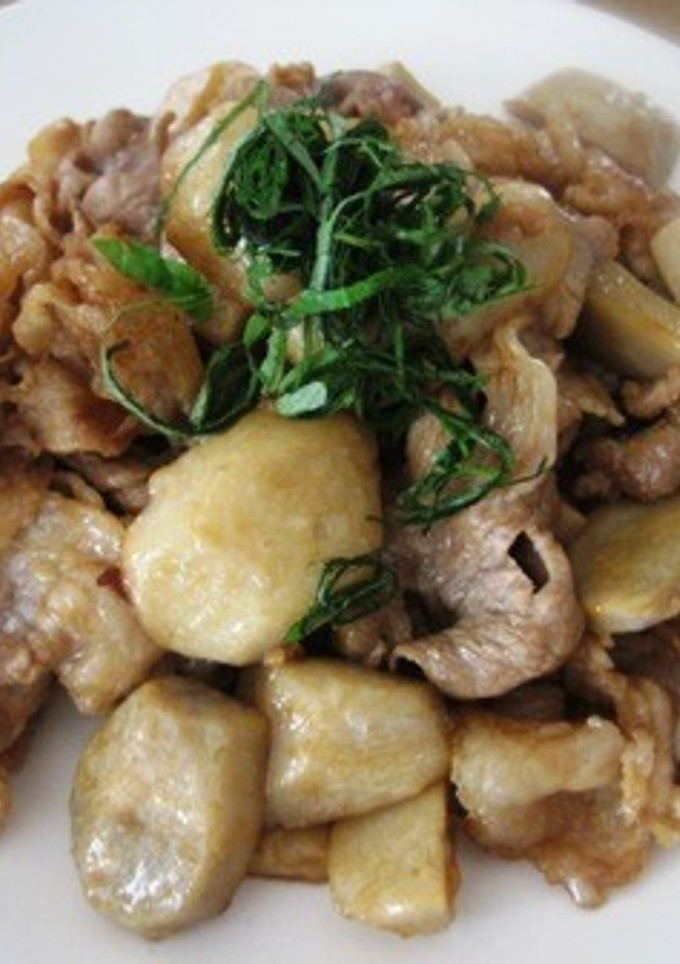 豚肉とさといもの醤油バター-レシピのメイン写真