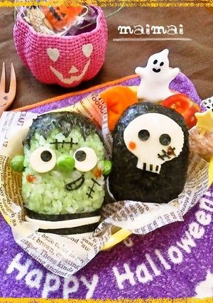 フランケン＆ドクロ★ハロウィンキャラ弁-レシピのメイン写真