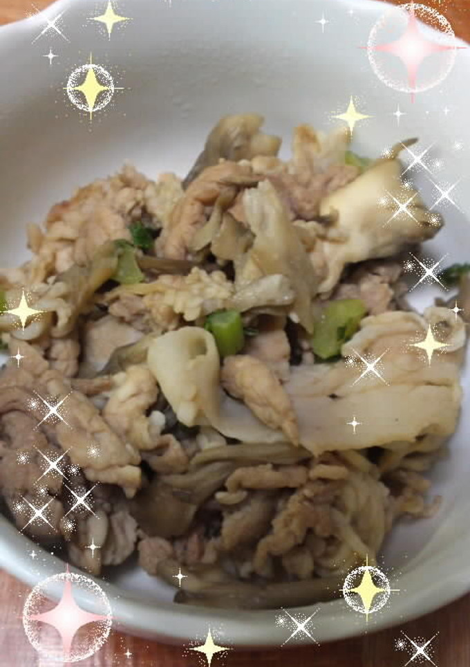 パパッと!!舞茸と豚肉のバター炒め-レシピのメイン写真