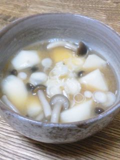 きのこ鍋風 味噌汁-レシピのメイン写真