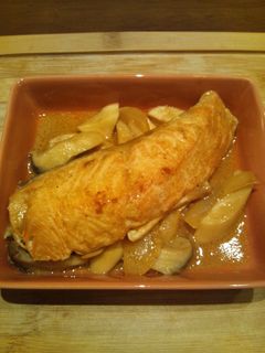 鮭のレンジ蒸し みそマヨソース-レシピのメイン写真