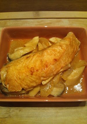 鮭のレンジ蒸し みそマヨソース-レシピのメイン写真