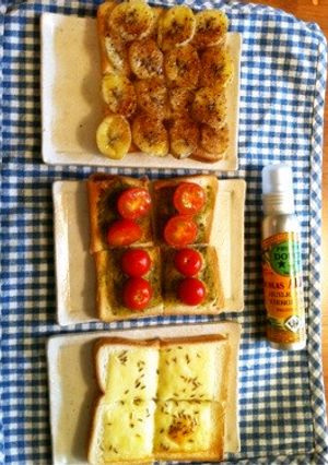 朝ごはんにトースト3種類♪-レシピのメイン写真
