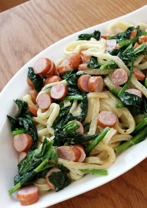 冷凍うどんで★激ウマ醤油クリームうどん-レシピのメイン写真