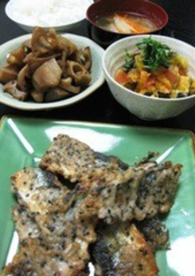 さんまの胡麻紅ショウガ衣揚げ-レシピのメイン写真