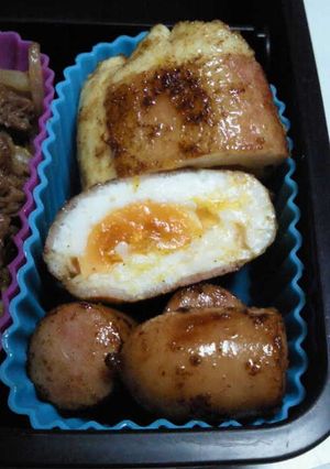 お弁当に☆巻き巻きベーコンEgg-レシピのメイン写真