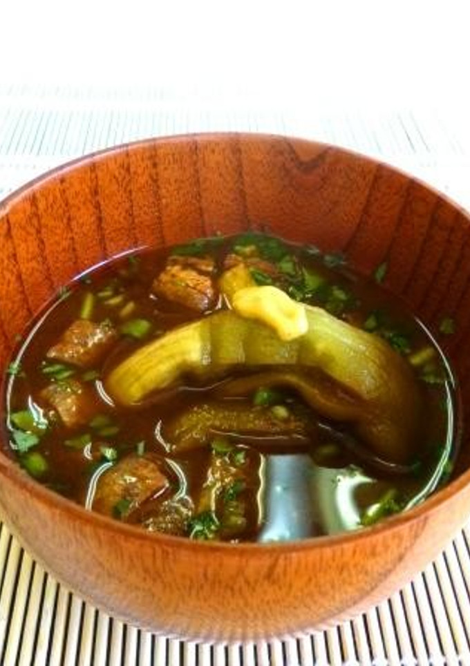 焼きなすと油揚げの味噌汁-レシピのメイン写真