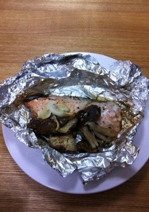 秋鮭と干し椎茸のホイル焼き-レシピのメイン写真