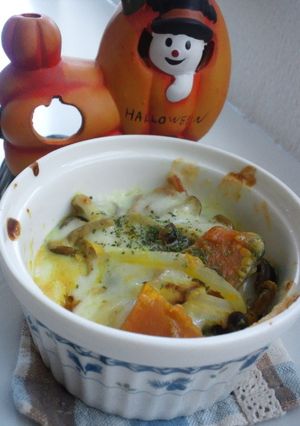 HalloWeenにかぼちゃグラタン♪-レシピのメイン写真