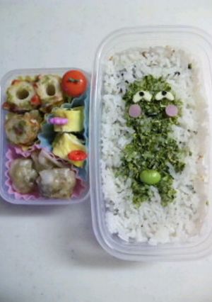 パパ用キャラ弁『枝豆まりもっこり』-レシピのメイン写真