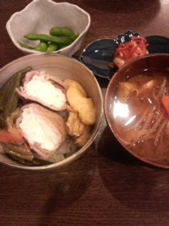 ☆おいしい☆チーズ入り肉巻き豆腐丼-レシピのメイン写真