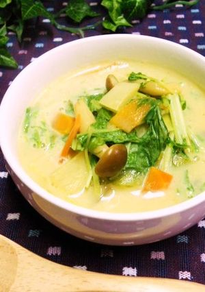 飽きずにスープ生活⑤　豆乳カレースープ-レシピのメイン写真