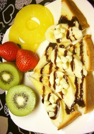 朝★昼★おやつにチョコバナチーズトースト-レシピのメイン写真