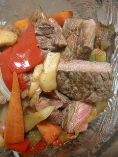 ステーキと温野菜の和風ドレッシング漬け-レシピのメイン写真