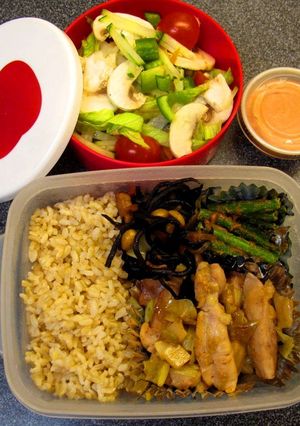 記録用☆鶏肉とネギの味塩炒め弁当☆-レシピのメイン写真