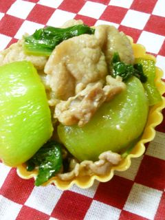お弁当に♪簡単☆青梗菜と豚肉の中華風炒め-レシピのメイン写真