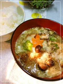魚河岸あげのごま風味洋風かきたま汁-レシピのメイン写真