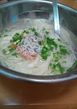 ☆★絶対うまい！塩じゃこ素麺中華風★☆-レシピのメイン写真