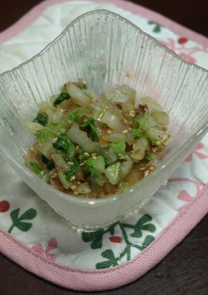 ちょっと緑が嬉しい♪　白菜のポン酢あえ。-レシピのメイン写真