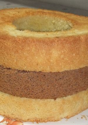 アーモンド風味の２色シフォンケーキ♪-レシピのメイン写真