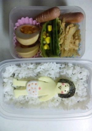 パパ用キャラ弁『水玉パンツ娘』-レシピのメイン写真