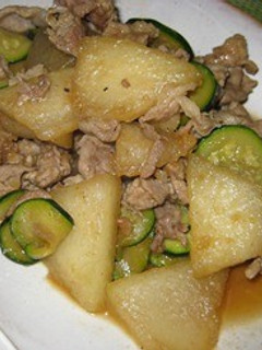 冬瓜とズッキーニと豚肉のササッと炒め-レシピのメイン写真