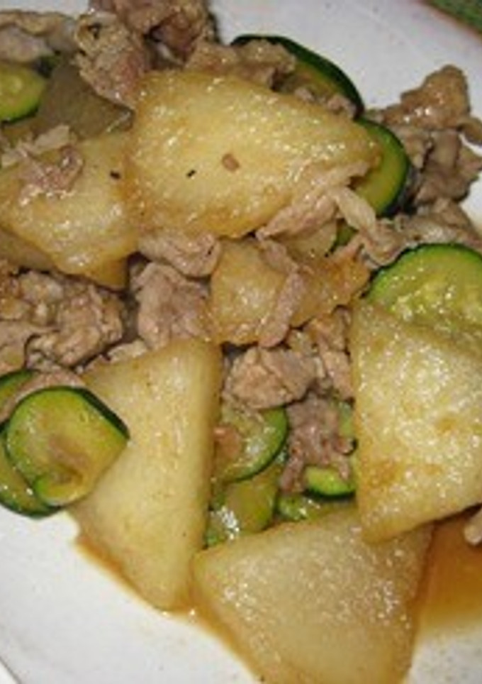 冬瓜とズッキーニと豚肉のササッと炒め-レシピのメイン写真