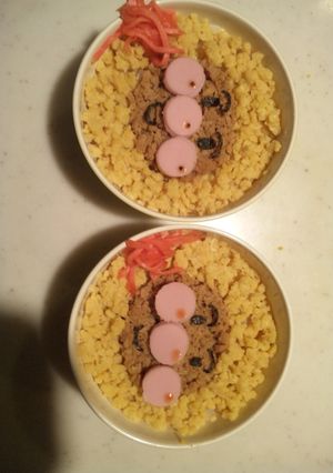 アンパンマン鶏そぼろ丼-レシピのメイン写真