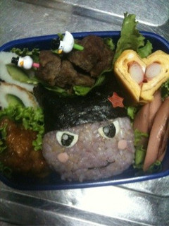 キャラ弁 たまごっち くろまめっち-レシピのメイン写真