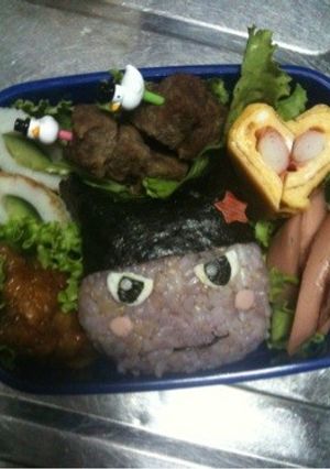 キャラ弁 たまごっち くろまめっち-レシピのメイン写真