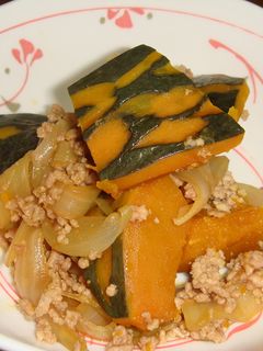 かぼちゃそぼろ煮-レシピのメイン写真