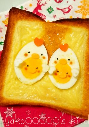 キャラ弁に☆コケコッコなニワトリ親子っこ-レシピのメイン写真