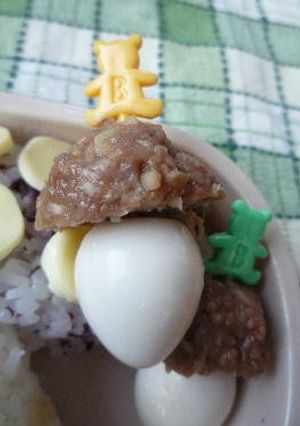 ミートボールとウズラの卵で「きのこ」-レシピのメイン写真