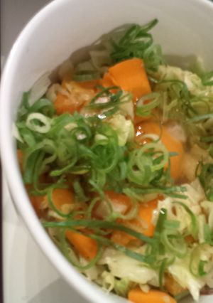 バターの香り♪野菜たっぷり卵かけごはん-レシピのメイン写真