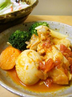 手羽元の和風トマト煮込み-レシピのメイン写真