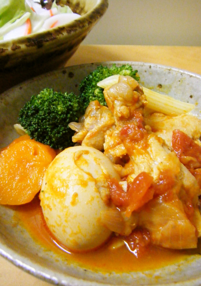 手羽元の和風トマト煮込み-レシピのメイン写真