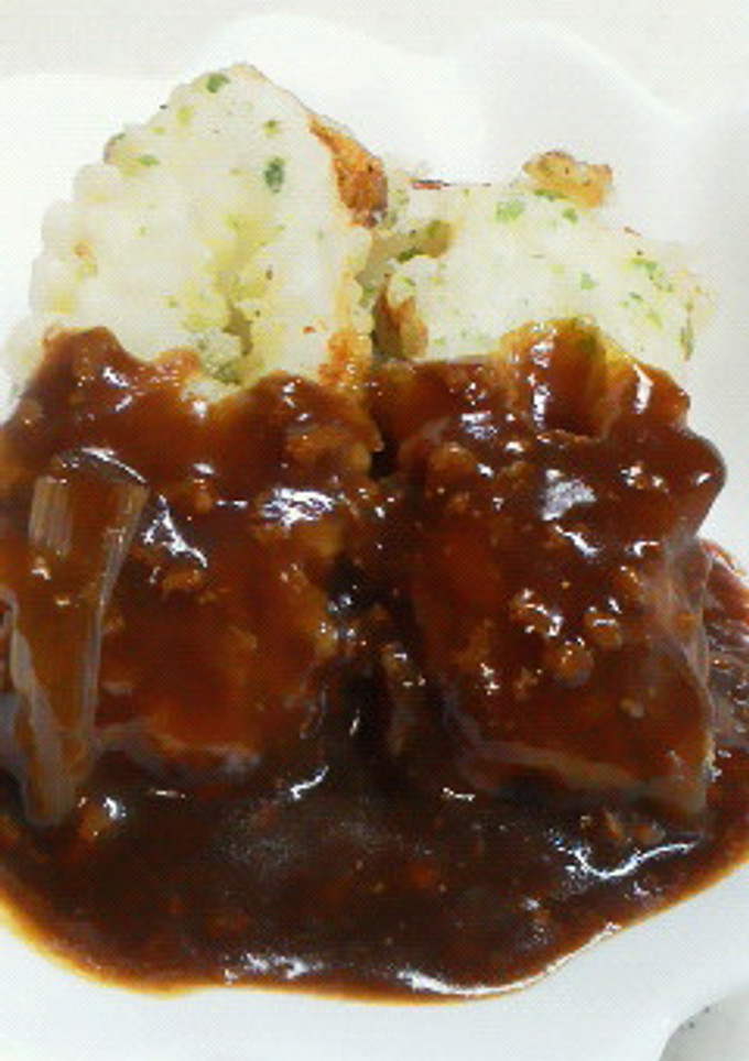 ちくわの磯辺揚げの肉味噌あんかけ-レシピのメイン写真