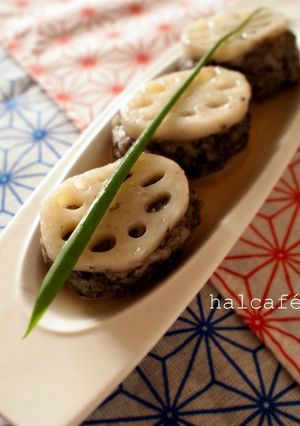 はんぺんのれんこんはさみ蒸し-レシピのメイン写真