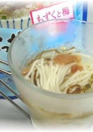 もずくと梅のひんやりぷるぷる冷麦-レシピのメイン写真