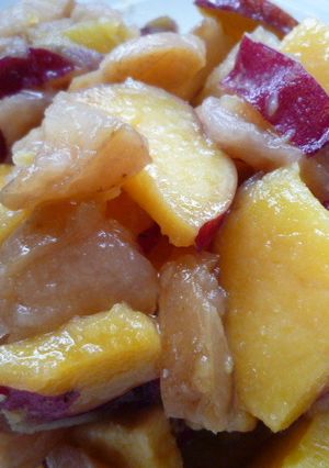 炊飯器で。さつまいもとリンゴの重ね煮-レシピのメイン写真