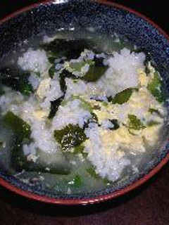 わかめスープ味の雑炊-レシピのメイン写真