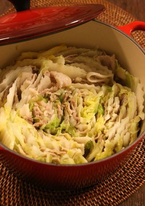 豚バラ肉と白菜の重ね鍋★塩味-レシピのメイン写真