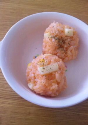 コーンとチーズのケチャップごはん-レシピのメイン写真