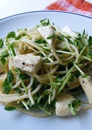豆苗のチーズパスタ-レシピのメイン写真