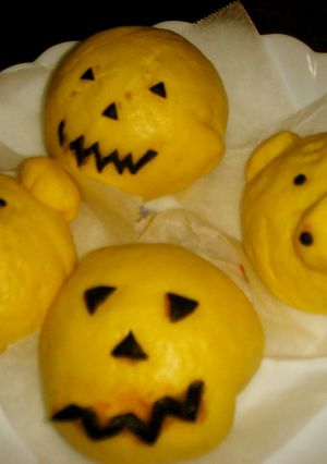 ハロウィンに　カボチャまんじゅう-レシピのメイン写真