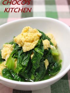 小松菜と卵のサっと煮♡-レシピのメイン写真