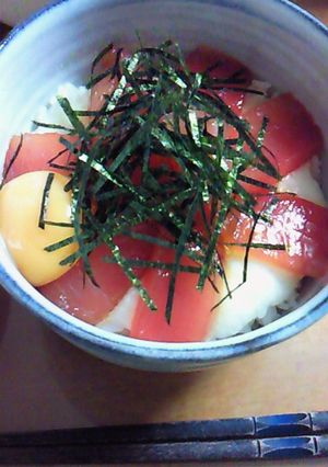 安いマグロで☆漬けまぐろの山かけ丼-レシピのメイン写真