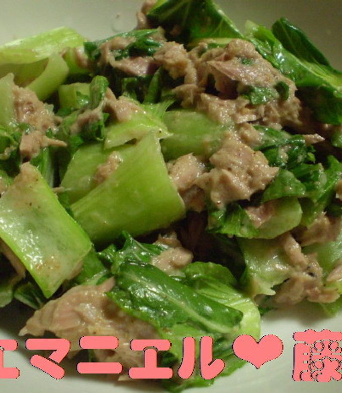 ツナとチンゲン菜のサラダ-レシピのメイン写真