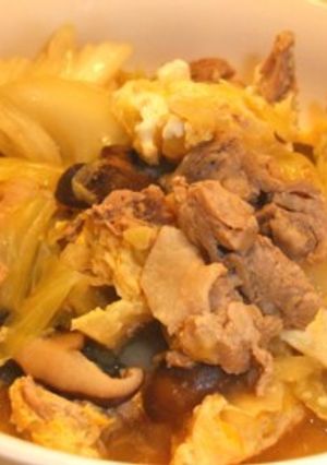 キャベツと豚肉の卵とじ煮-レシピのメイン写真